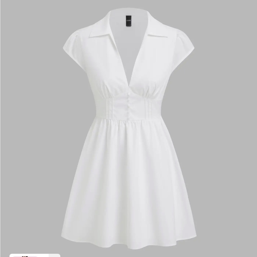Cider White Short sleeve dress